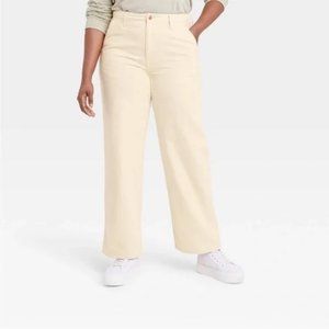 Universal Thread Vintage Straight Jeans Size 16 Ecru